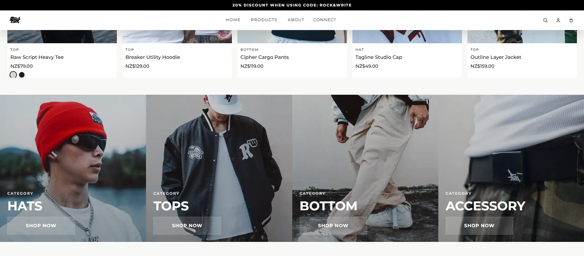 Rock and Write website preview